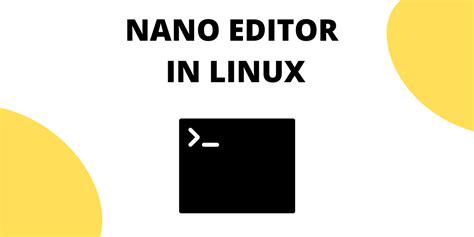 💻 NANO – terminálový textový editor